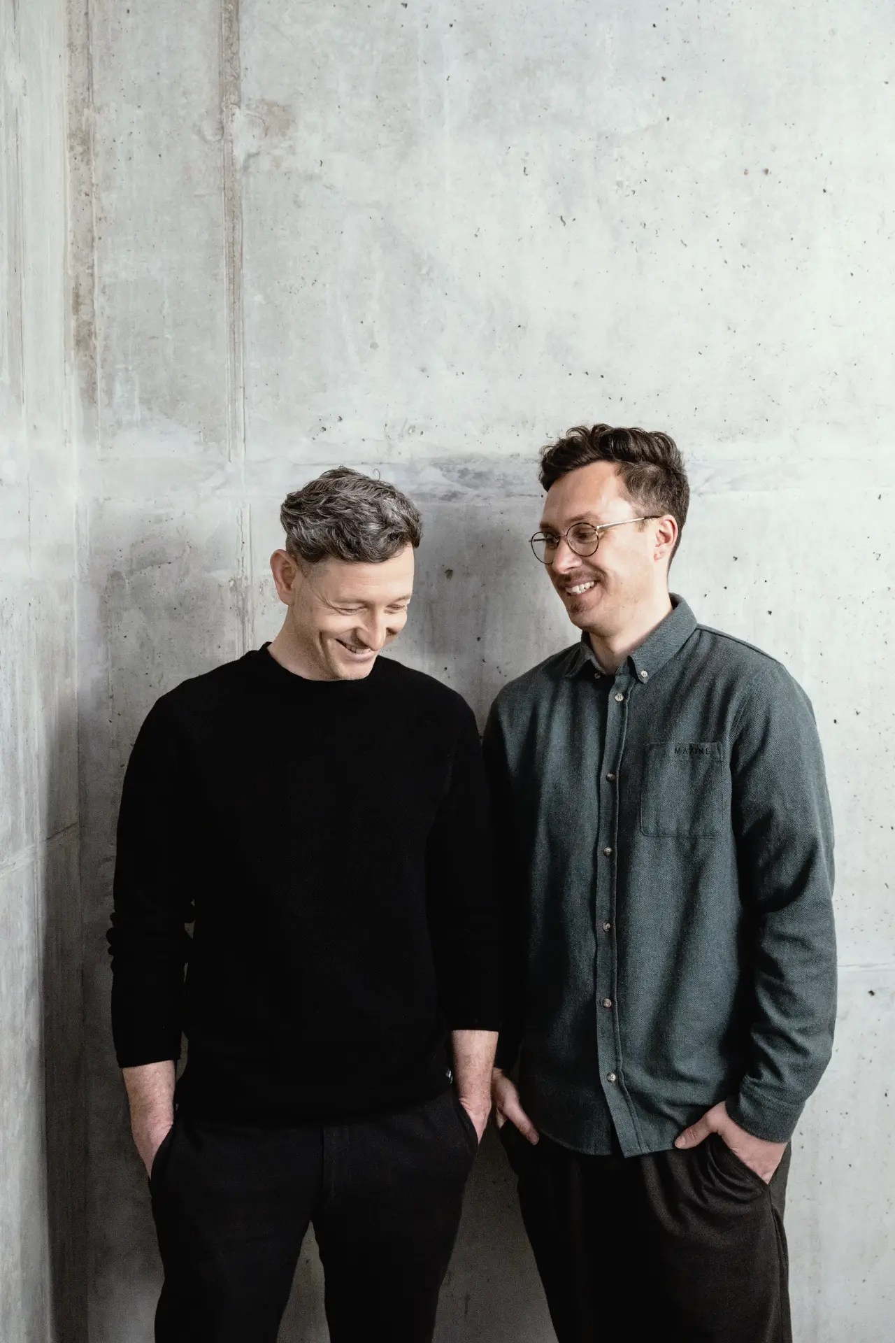 Die beiden Geschäftsführer (Christian Walesch und Martin Neumann) der Halbe Treppe GmbH im Mitteldeutschen Multimediazentrum (MMZ) in Halle (Saale)